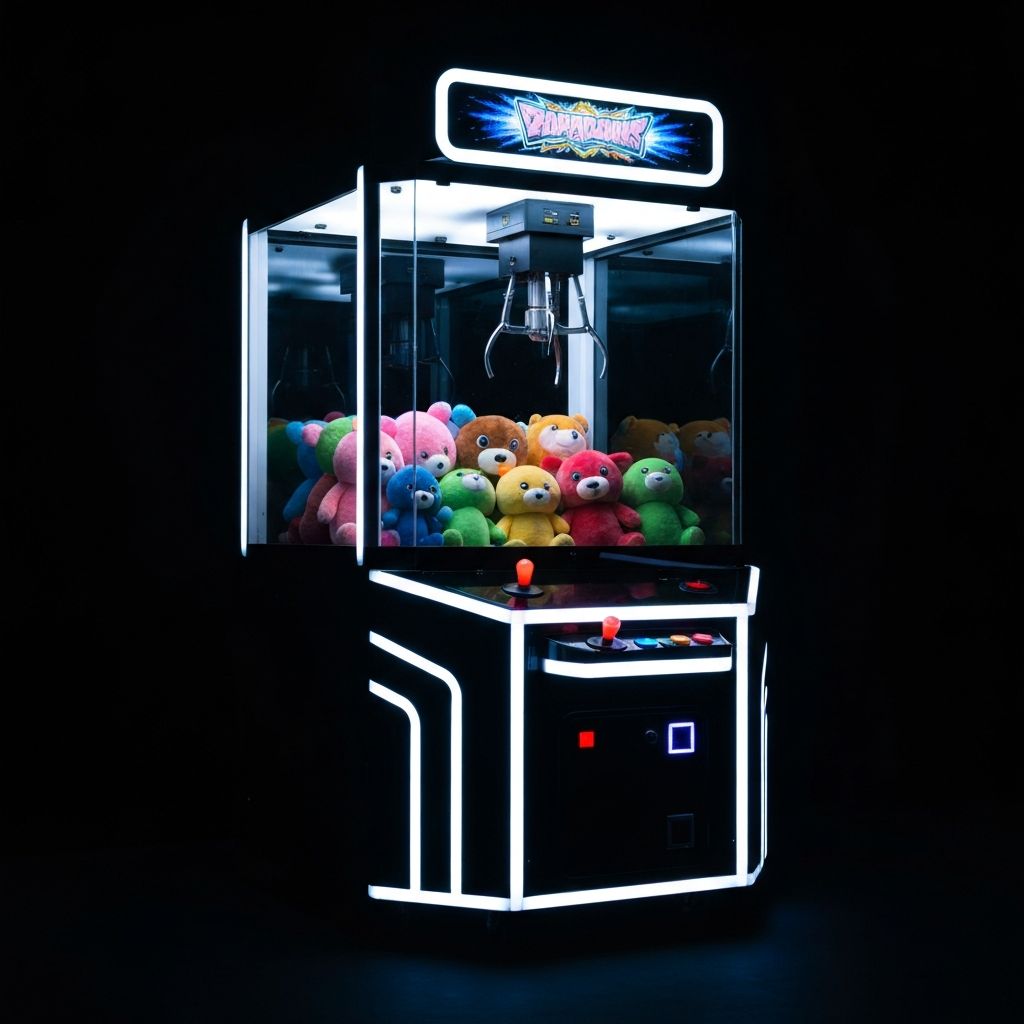 Maquina de pelucia com sistema Payper instalado